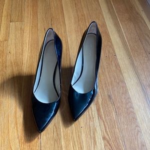 Classic Nine West Black Leather Heels